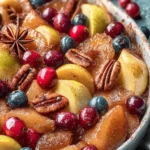 Fruit Bake Dessert with Cinnamon and Nutmeg First Image