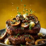 Garlic Butter Steak and Mushrooms First Image