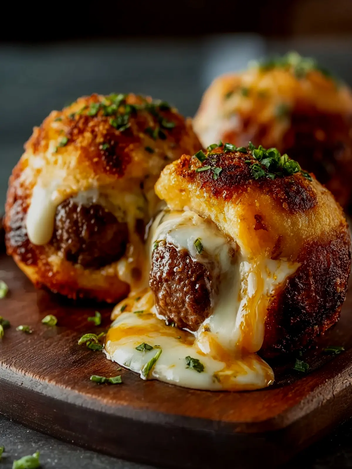 Garlic Parmesan Cheeseburger Bombs First Image
