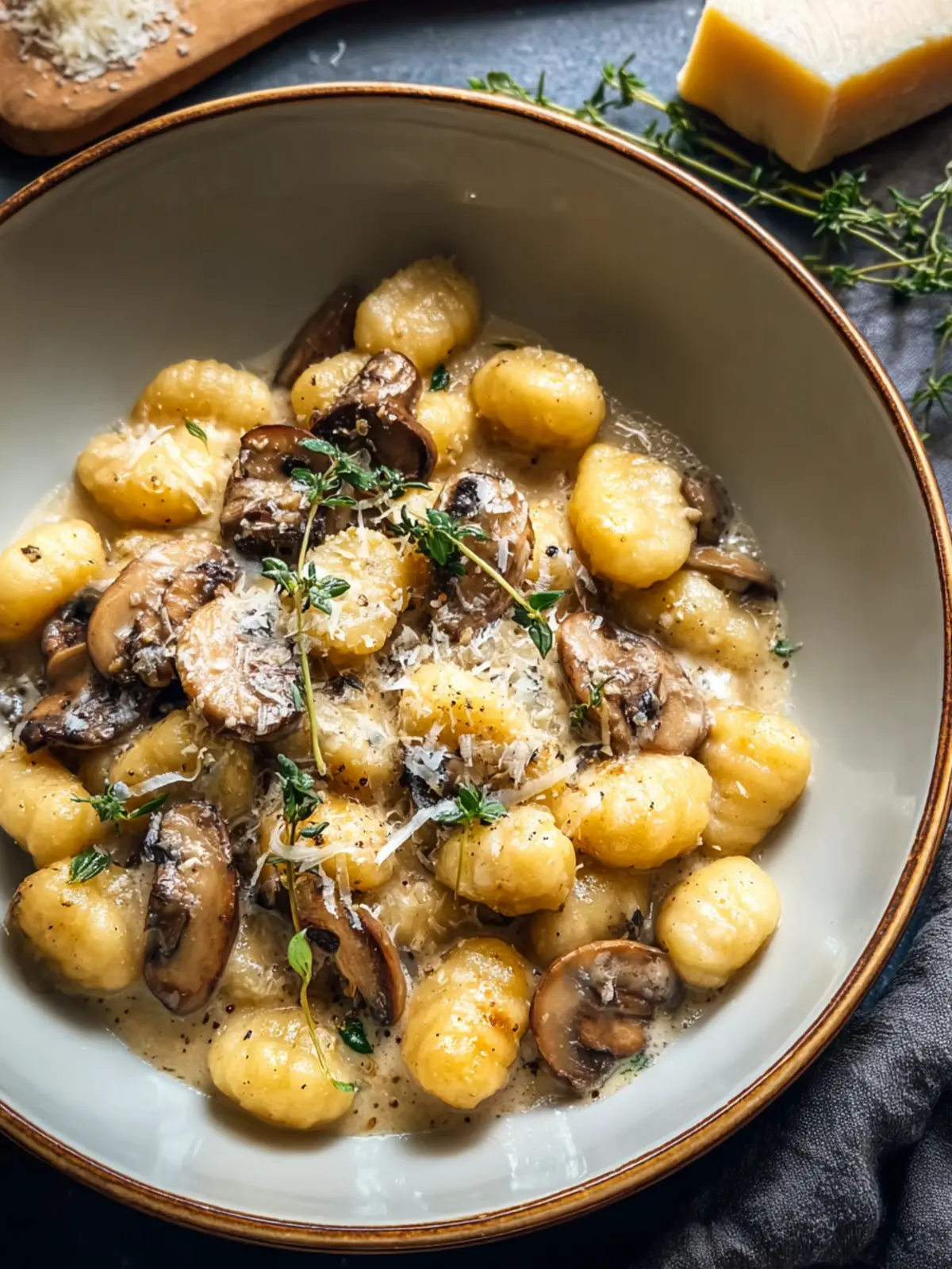 Gnocchi with Creamy Mushroom Sauce for a Cozy Dinner Delight First Image