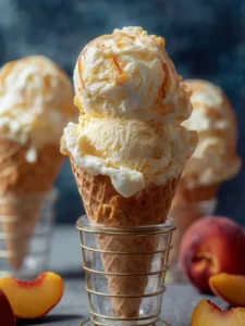 No-Churn Homemade Peach Ice Cream: The Easiest Summer Dessert First Image