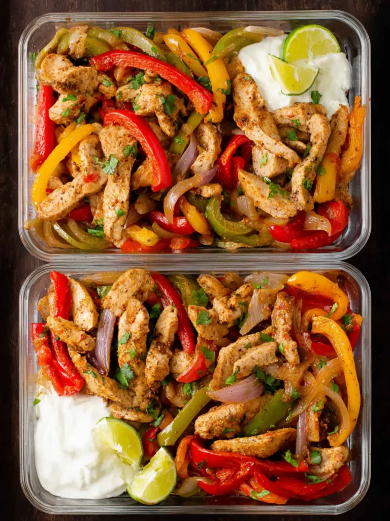 Sheet Pan Chicken Fajita Meal Prep First Image