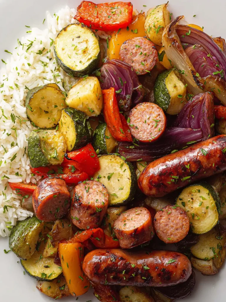 Sheet Pan Sausage and Vegetables (in Oven) First Image